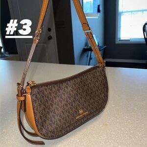 Michael Kors Signature Brown and Tan Shoulder Bag